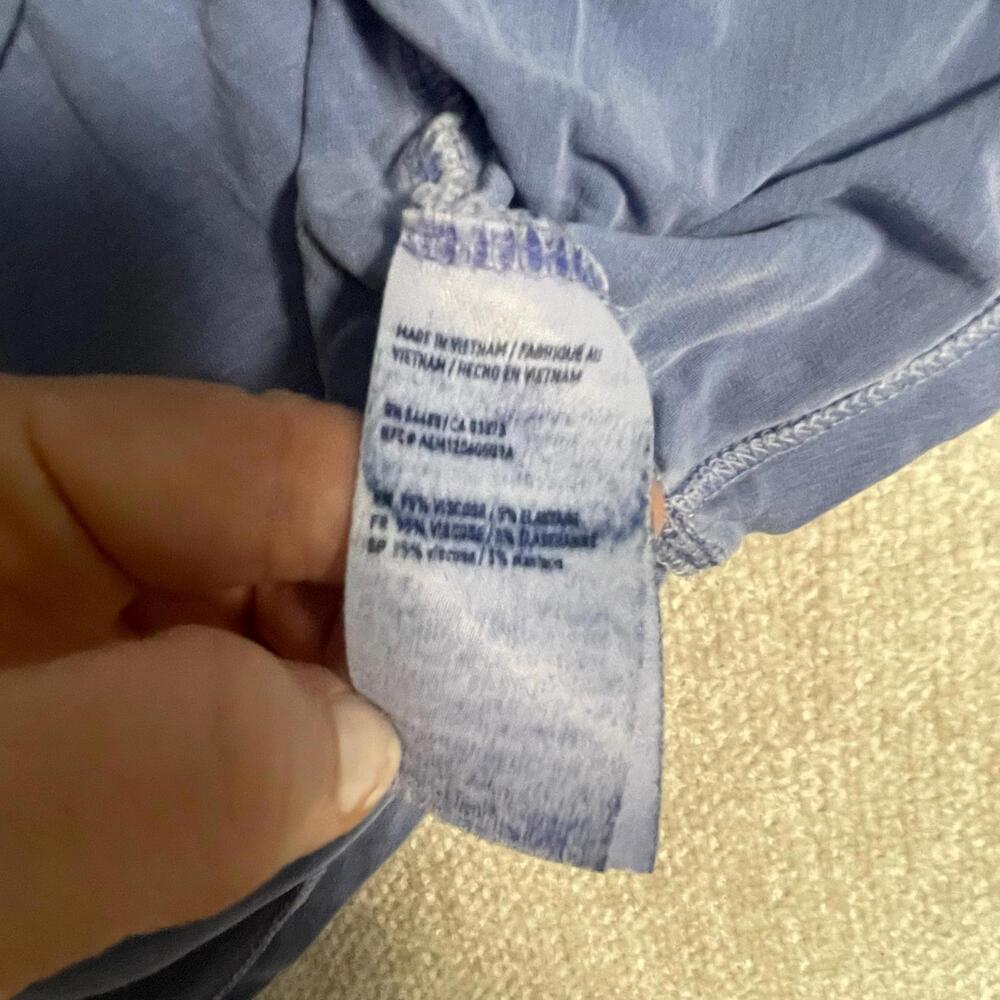 American Eagle Blue Faded Soft & Sexy V-Neck T-Shirt - Oversized - Size Small - Picture 6 of 7